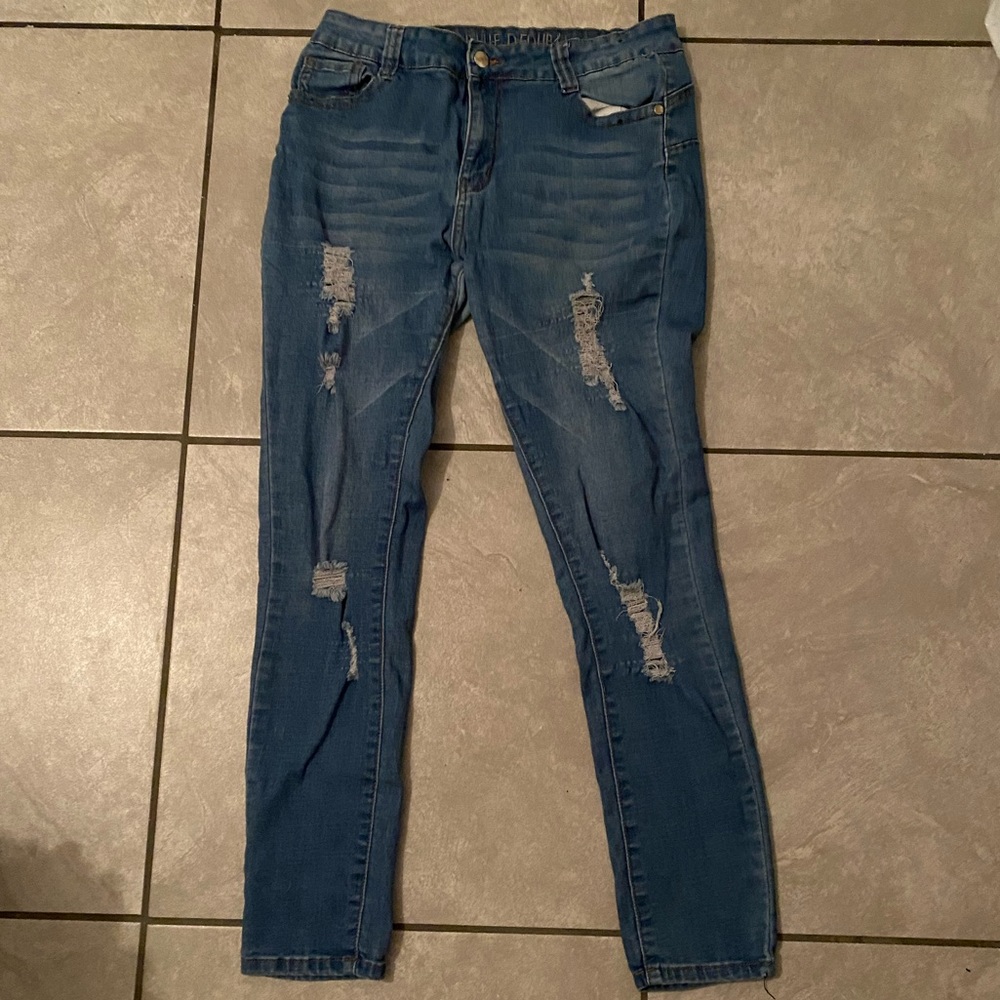 Blue ripped jeans in 15